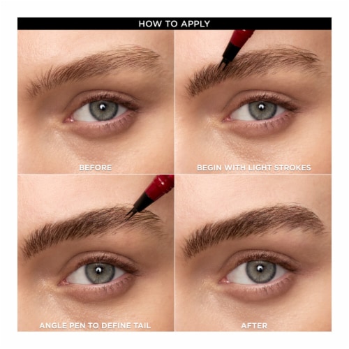 L'Oreal Paris Faux Brow Eyebrow Pen with Double Brush Tip 392 Light Brunette Perspective: top