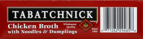 Tabatchnick Chicken Broth with Noodles & Dumplings Perspective: top