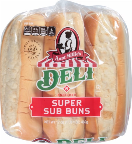 Aunt Millie's® Deli Enriched Super Sub Buns Perspective: top