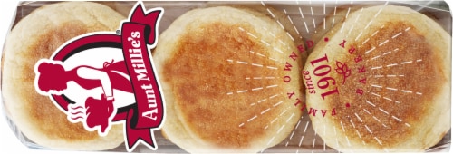 Aunt Millie's® Sourdough English Muffins Perspective: top