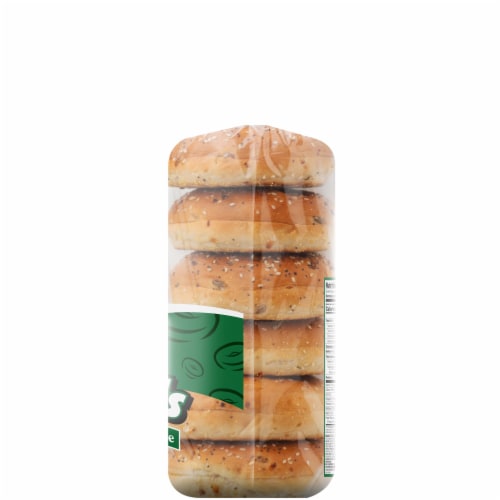 Aunt Millie's Soft Everything & More Bagels Perspective: top