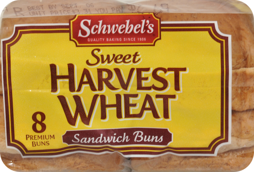 Schwebel's Sweet Harvest Wheat Buns Perspective: top
