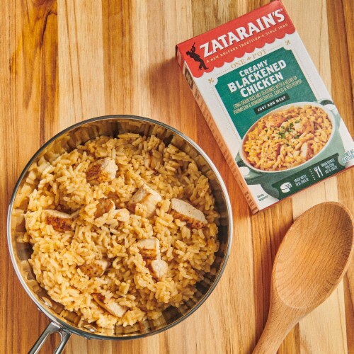Zatarain's Creamy Blackened Chicken Rice Mix Perspective: top