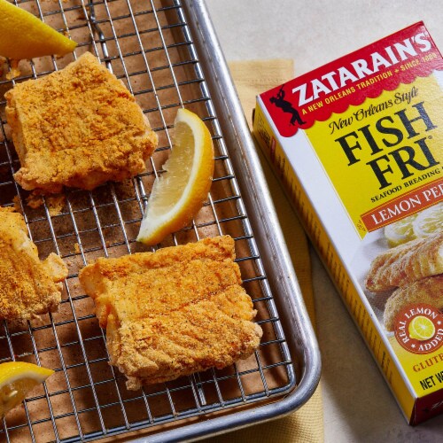 Zatarain's® Lemon Pepper Fish-Fri Seafood Breading Mix Perspective: top