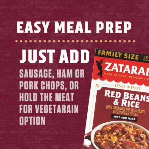 Zatarain's Family Size Red Beans & Rice Perspective: top