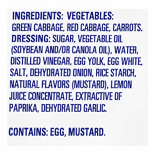 Dole Creamy Coleslaw Classic Salad Kit Perspective: top