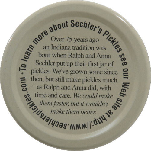 Sechler's® Candied Sweet Dill Chunk Pickles Perspective: top