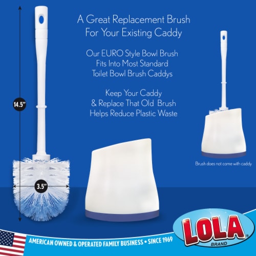 LOLA® Durable Eurostyle Poly Fiber Bristle Toilet Bowl Brush Perspective: top