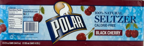 Polar® Black Cherry Flavored Seltzer Water Cans Perspective: top