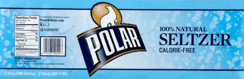 Polar® Original Seltzer Water Cans Perspective: top