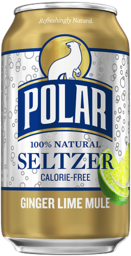Polar® Ginger Lime Mule Flavored Seltzer Water Cans Perspective: top
