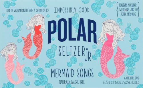 Polar® Mermaid Songs Flavored Seltzer Water Mini Cans Perspective: top