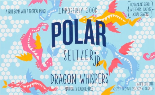 Polar® Dragon Whispers Flavored Seltzer Water Mini Cans Perspective: top
