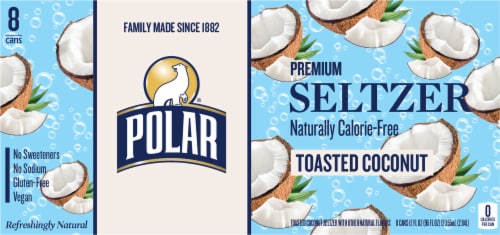 Polar Premium Seltzer Toasted Coconut Perspective: top