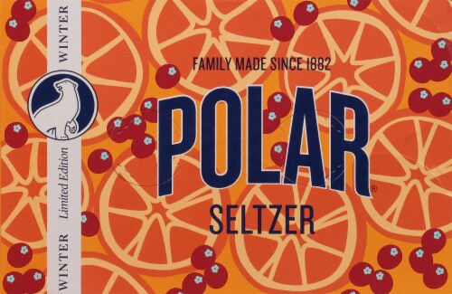 Polar® Winter Limited Edition Blood Orange Cranberry Seltzer Perspective: top