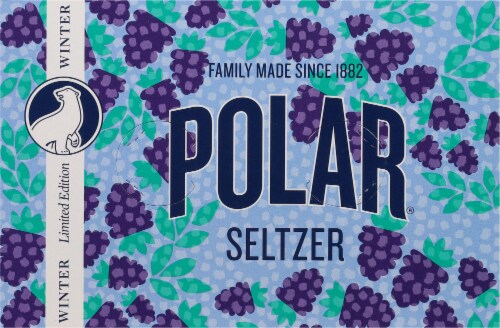 Polar® Frosted Boysenberry Seltzer Cans Perspective: top