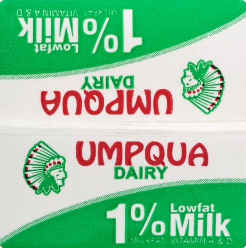 Umpqua Dairy 1% Milk Perspective: top