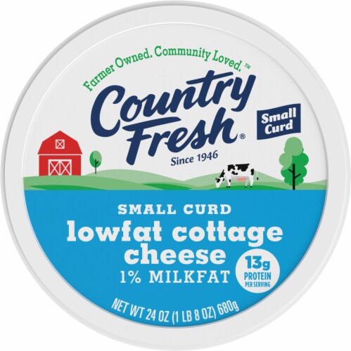Country Fresh® 1% Low Fat Small Curd Cottage Cheese Perspective: top