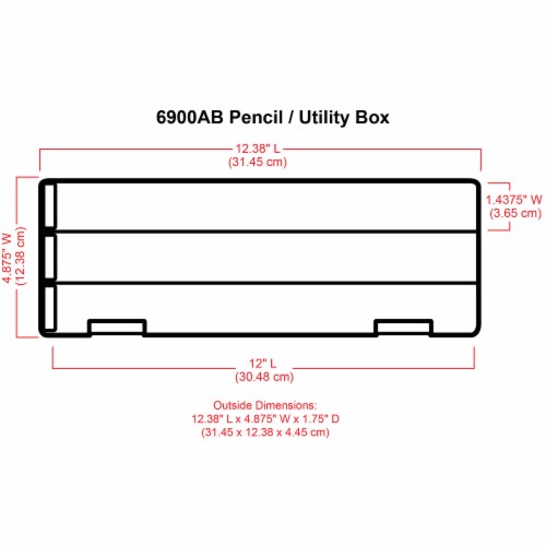 Artbin Pencil Utility Box - Charcoal Perspective: top