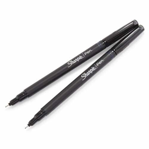 Sharpie Pen. Felt Pens Fine Point Black Ink 4 Pack (1742661) 730419 Perspective: top