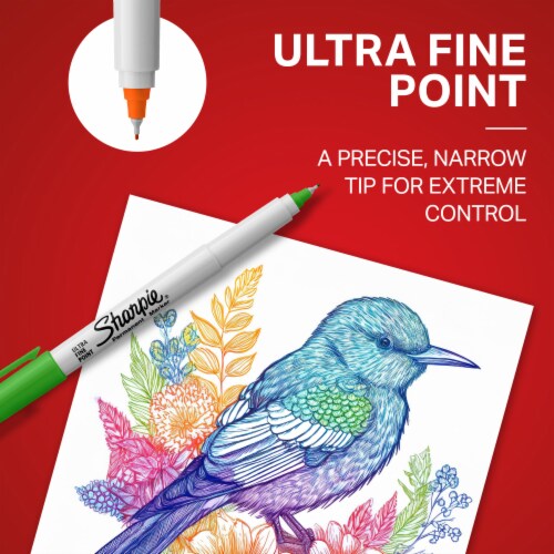 Sharpie® Color Burst Permanent Markers, Ultra Fine Point, Assorted Colors, 24 Count Perspective: top