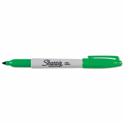 Sharpie® Fine Bullet Tip Permanent Markers - Green Perspective: top