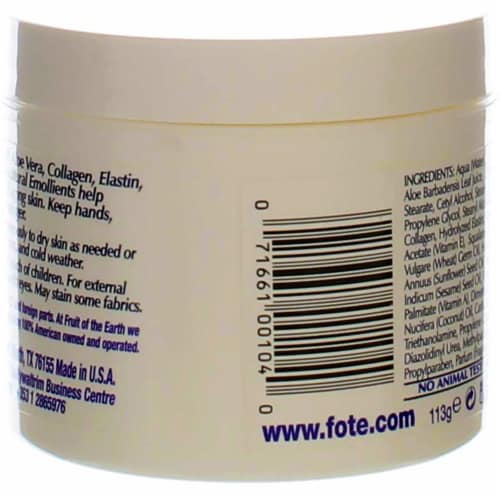 Fruit Of The Earth Aloe Vera Skin Care Cream, 4 oz Perspective: top