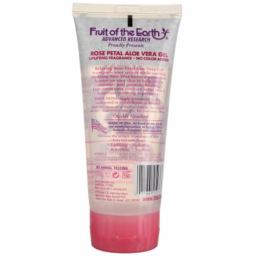 Fruit Of The Earth Aloe Vera Rose Petal After Sun Gel, 6 oz, 1 - Fry’s ...