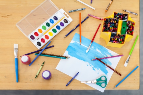 Crayola® 16 Pan Washable Watercolors Paint Set Perspective: top