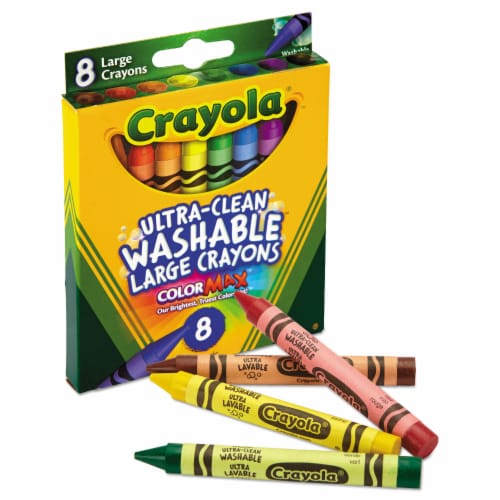 Crayola Ultra Clean Washable Large Crayons 8 ct, 8 pk - Kroger