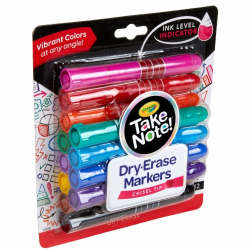 Crayola® Take Note!® Chisel Tip Dry Erase Markers Perspective: top