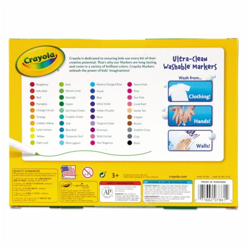 Crayola Marker,Fine,Wshble,40,Ast 587861 Perspective: top