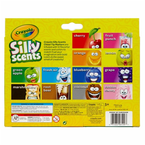 Crayola® Silly Scents™ Wedge Tip Washable Markers - Assorted Colors Perspective: top