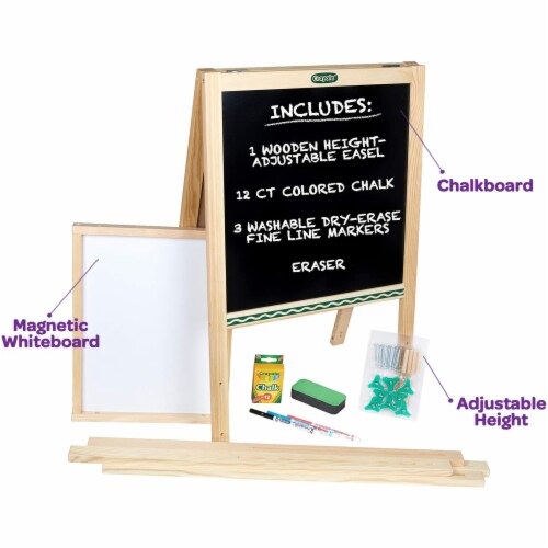 Children's 3-Sided Art Activity Easel with Chalkboard, Blackboard, Dry  Erase White Board, Easel - Fry's Food Stores