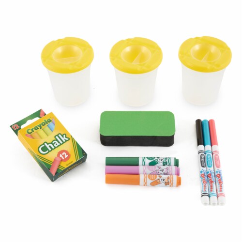 Children's Double-Sided Art Activity Easel, Chalkboard, Dry Erase Board,  Paper, Cups, Bins, Easel - Kroger