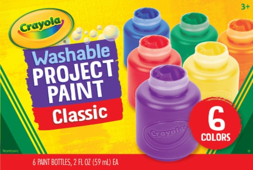  Crayola Kids' Paint Washable, Assorted Colors, 6 Count (Pack of  2) : Toys & Games