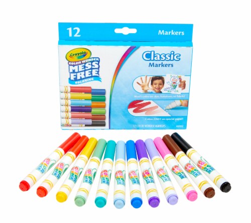 Crayola Color Wonder Classic Mess Free Markers, 12 pk - Kroger