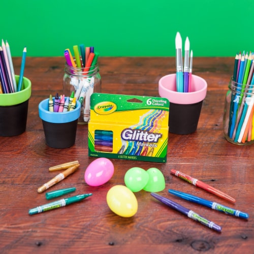 Crayola Glitter Markers, 6 pk - King Soopers