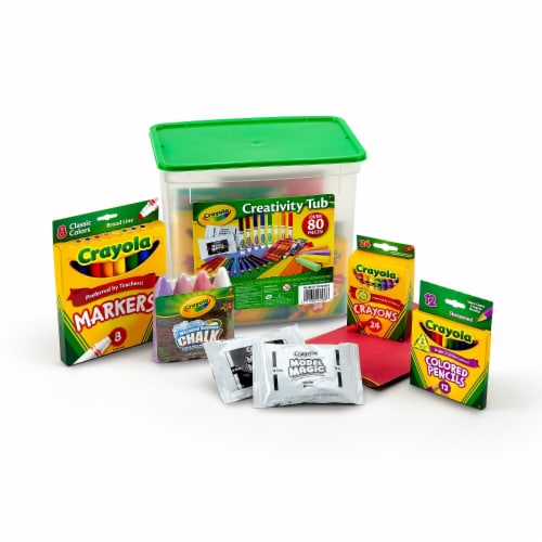 Crayola Creativity Tub 80/Pieces Per Box 04-5358 Perspective: top
