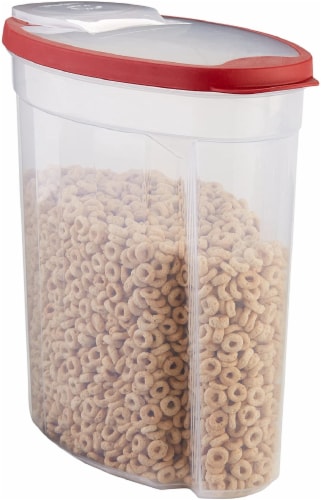 Rubbermaid Modular Cereal Container - Red/Clear, 18 c - Foods Co.