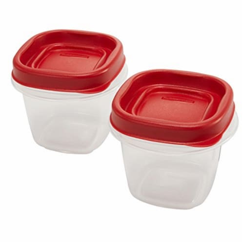 Rubbermaid Brilliance Food Storage Container, BPA Free Plastic, 3.2 Cup, 5 Pack