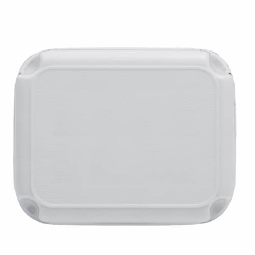 Rubbermaid Durable Roughneck Plastic Family Sturdy Small Step Stool, White Perspective: top