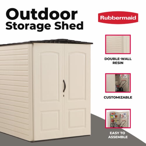 Rubbermaid Weather Resistant Resin Outdoor Patio Storage Cabinet