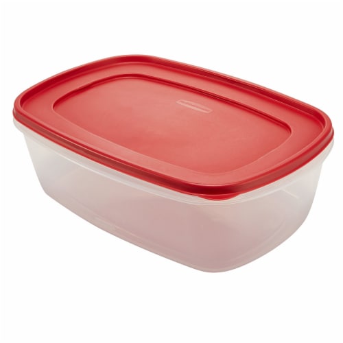 Rubbermaid® Easy Find Lids® Storage Container - Red / Clear Perspective: top
