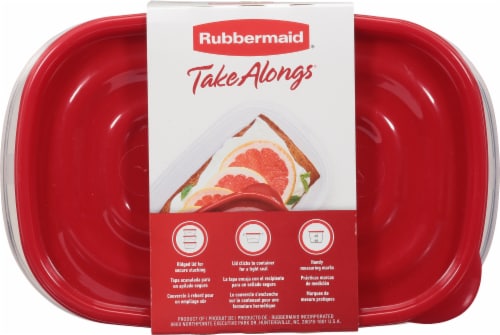 Rubbermaid Take Alongs Containers & Lids, Rectangles, Large, Food Storage  Containers