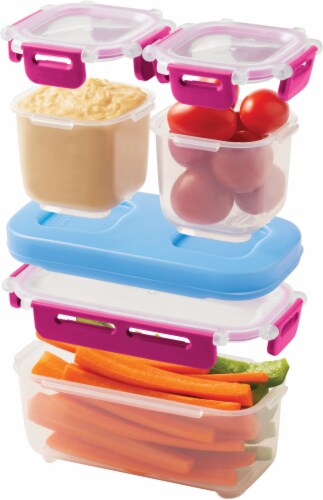 Rubbermaid Lunchblox Leak Proof Snack Container Kit Red Blue Clear 1 Ct Kroger