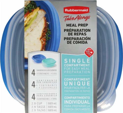 Rubbermaid® Take Alongs® On The Go Square Containers Perspective: top