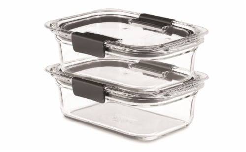 Rubbermaid® Brilliance™ 3.2-Cup Glass Food Storage Containers Perspective: top