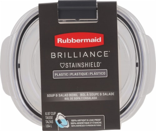 Rubbermaid® Brilliance™ Round Food Storage Container - Clear Perspective: top