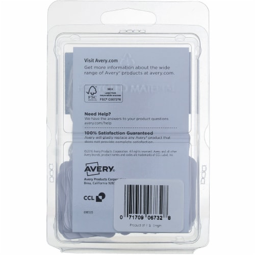 Avery Marking Tags, 1.75in X 0.09in, Pre-Strung, White 6732, 100 Ct Perspective: top